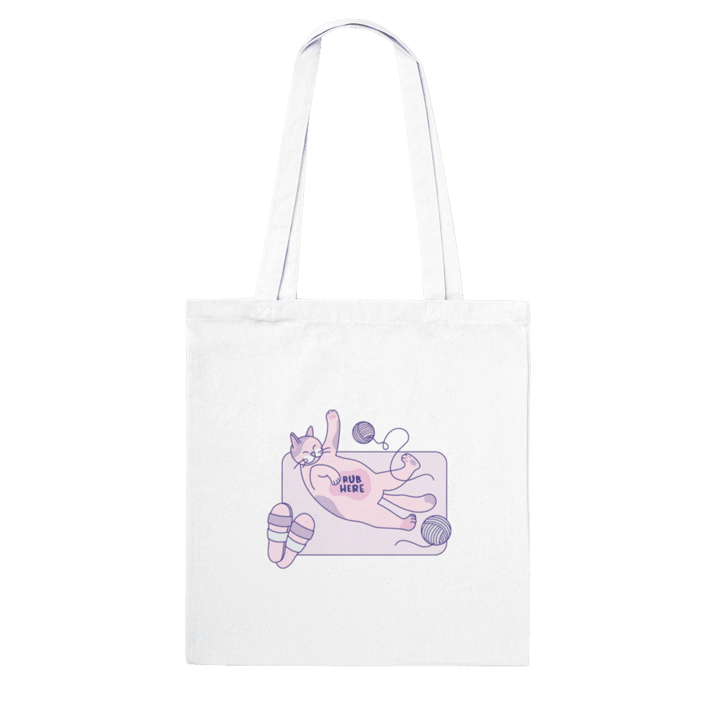 Rub Here Cute Kitty tote